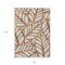 Edge Collections - 8' x 10' - Brown - Indoor Use and Outdoor Area Rug Washable Floral - 1 Piece